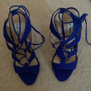 Steven Madden Royal Blue Tie Up Heels